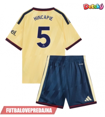 Lacne Dětský Futbalové dres Arsenal Piero Hincapie #5 2026-27 Krátky Rukáv - Tretina (+ trenírky)
